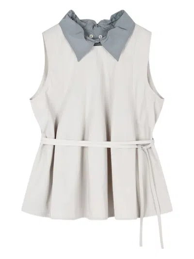 Studio Tomboy Collared Belted Top