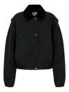 Studio Tomboy Collared Cotton Jacket In Black