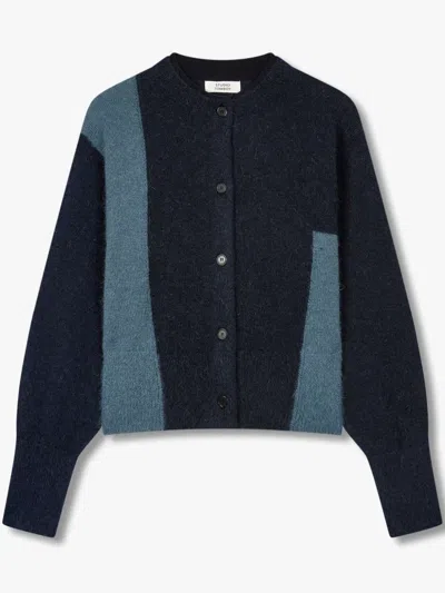 Studio Tomboy Colour-block Cardigan In 蓝色