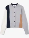 Studio Tomboy Colour-block Cardigan In Grey