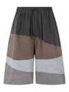Studio Tomboy Colour-block Wave Shorts In Multi