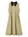 Studio Tomboy Contrast Collar Belted Dress