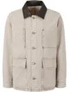 Studio Tomboy Contrast-collar Jacket In Neutrals