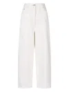 Studio Tomboy Contrast-stitch Cotton Jeans In White
