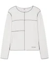 Studio Tomboy Contrast-stitch Detailing T-shirt In White