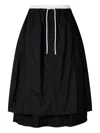 Studio Tomboy Contrast-waist Skirt In Black
