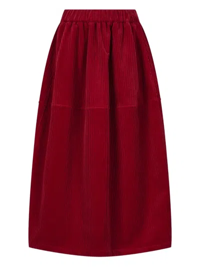 Studio Tomboy Corduroy Balloon Skirt In Red