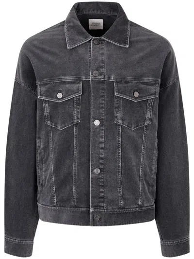 Studio Tomboy Corduroy Buttoned Jacket In 灰色
