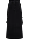 Studio Tomboy Corduroy Cargo Skirt In Black