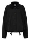 Studio Tomboy Corduroy-collar Bomber Jacket In Black