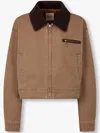 Studio Tomboy Corduroy-collar Cropped Jacket In 中性色