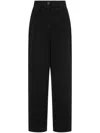 Studio Tomboy Corduroy Cropped Trousers In 黑色
