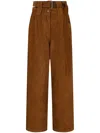 Studio Tomboy Corduroy Press-creased Trousers In Brown