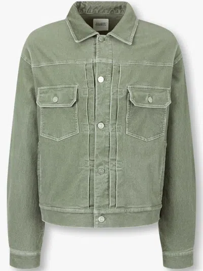 Studio Tomboy Corduroy Shirt Jacket In 绿色