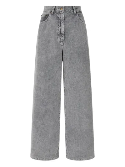Studio Tomboy Corduroy Wide-leg Jeans In Gray