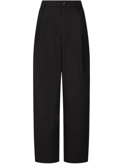 Studio Tomboy Cotton-blend Trousers In Black
