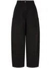 Studio Tomboy Cotton Cargo Trousers In Black