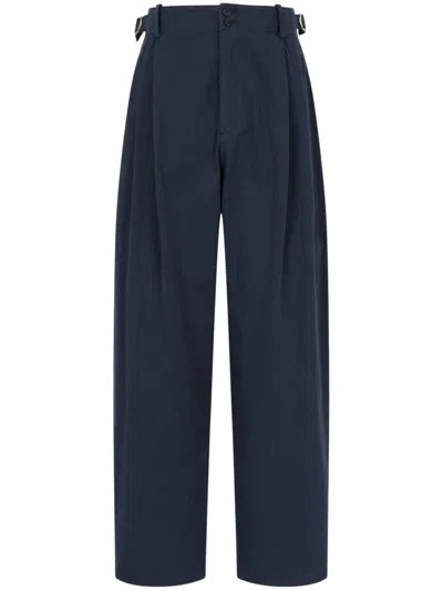 Studio Tomboy Cotton Chino Trousers In Blue