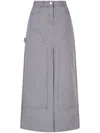 Studio Tomboy Cotton Midi Skirt In Blue