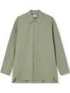 Studio Tomboy Cotton Shirt In Green