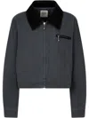 Studio Tomboy Cropped Canvas Jacket In Grey