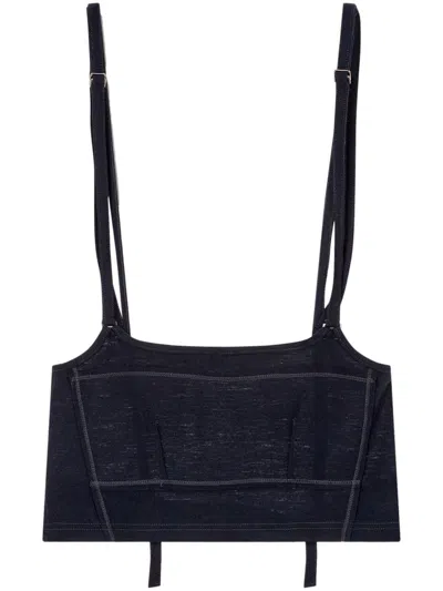 Studio Tomboy Cropped Layered Top In Blue