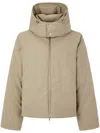 Studio Tomboy Cropped Puffer Jacket In Neutrals