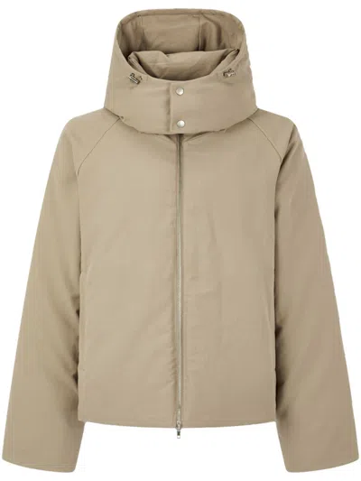 Studio Tomboy Cropped Puffer Jacket In Neutrals
