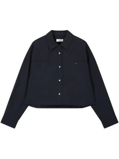 Studio Tomboy Cropped Shirt In Blau