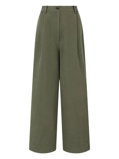 STUDIO TOMBOY DART-DETAIL WIDE-LEG TROUSERS