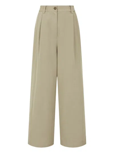 Studio Tomboy Dart-detail Wide-leg Trousers In Neutrals