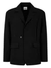 Studio Tomboy Darted Patch-pocket Blazer In Black