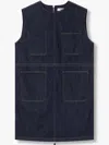 Studio Tomboy Denim Mini Dress In Blue