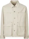 Studio Tomboy Denim Shirt Jacket In White
