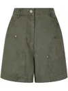 Studio Tomboy Denim Shorts In Green