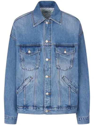 Studio Tomboy Denim Trucker Jacket In Blue