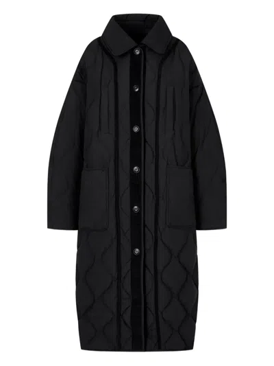 Studio Tomboy Detachable-collar Coat In Black