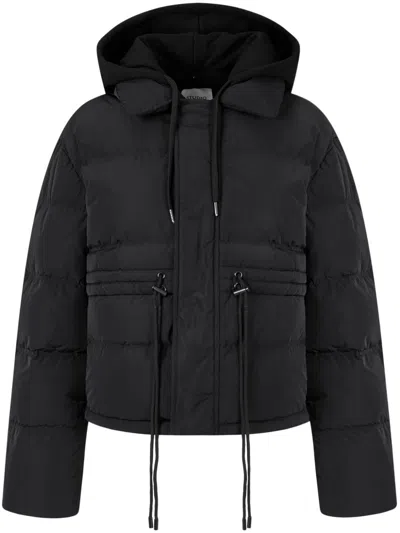 Studio Tomboy Detachable-drawstring Hood Down Jacket In 黑色