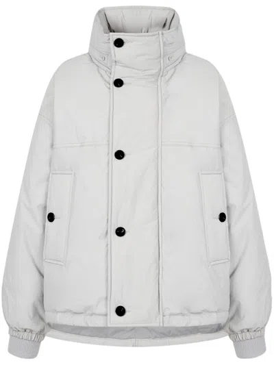 Studio Tomboy Detachable-hood Down Jacket In 灰色
