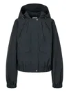 Studio Tomboy Detachable-hood Drawstring-hem Jacket In Black