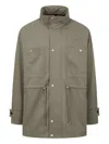 Studio Tomboy Detachable-hood Field Jacket In Green