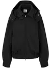 Studio Tomboy Detachable-hood Zip-up Jacket In Black