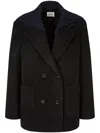 Studio Tomboy Detachable-knitted Patch Jacket In Black