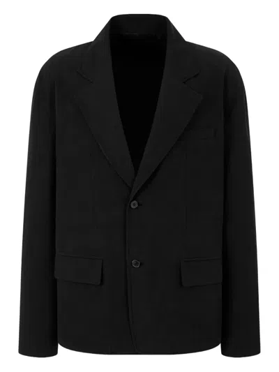 Studio Tomboy Double-breasted Blazer In Black