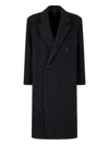 Studio Tomboy Double-breasted Coat In Black