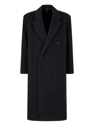 Studio Tomboy Double-breasted Coat In Black