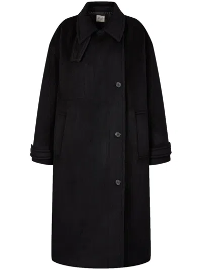 Studio Tomboy Double-breasted Coat In Black