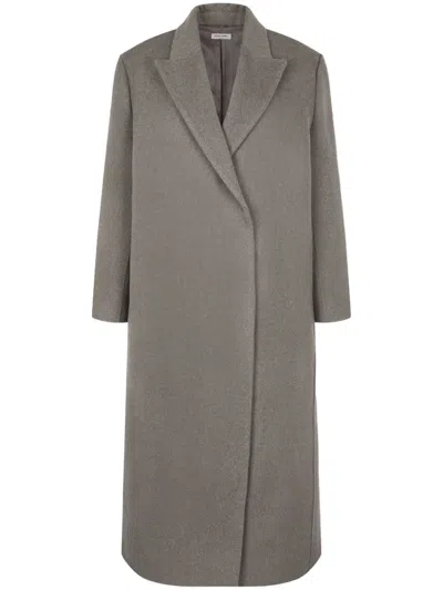 Studio Tomboy Double-breasted Coat In Grey