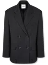 Studio Tomboy Double Breasted Blazer In Black