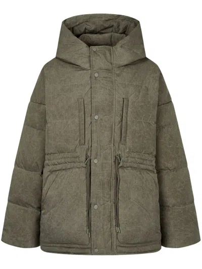Studio Tomboy Down-padded Hooded Parka In Green